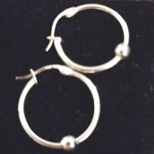 Small Stirling Silver Hoop earrings